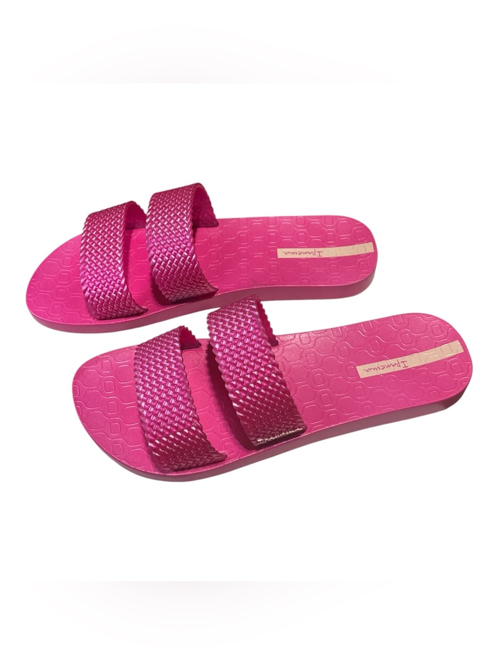 Ipanema Hot Pink Double-Strap Slide Sandals